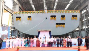 HSL Launches First Indigenous Fleet Support Ship ‘Surya’